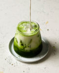 iced matcha latte in a glass