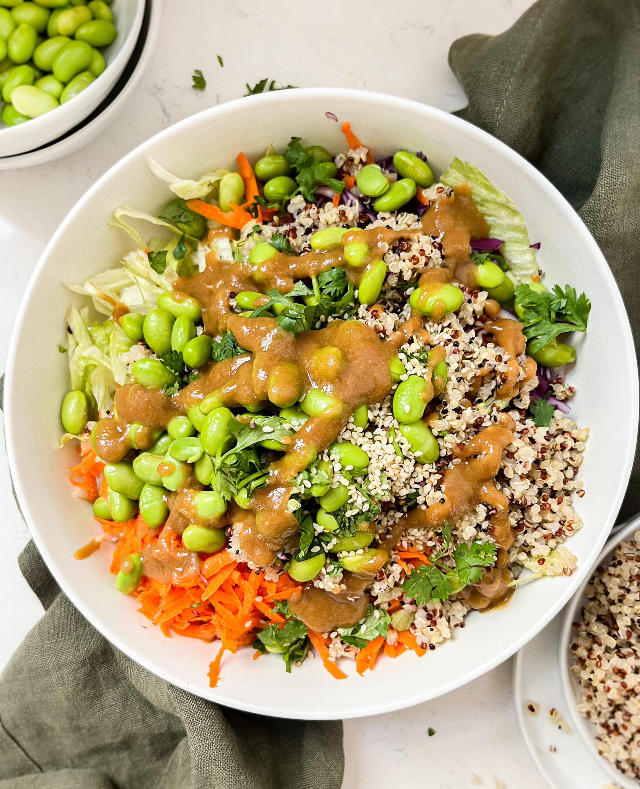 thai green salad with peanut dressing Thai Crunch Salad with Peanut Dressing