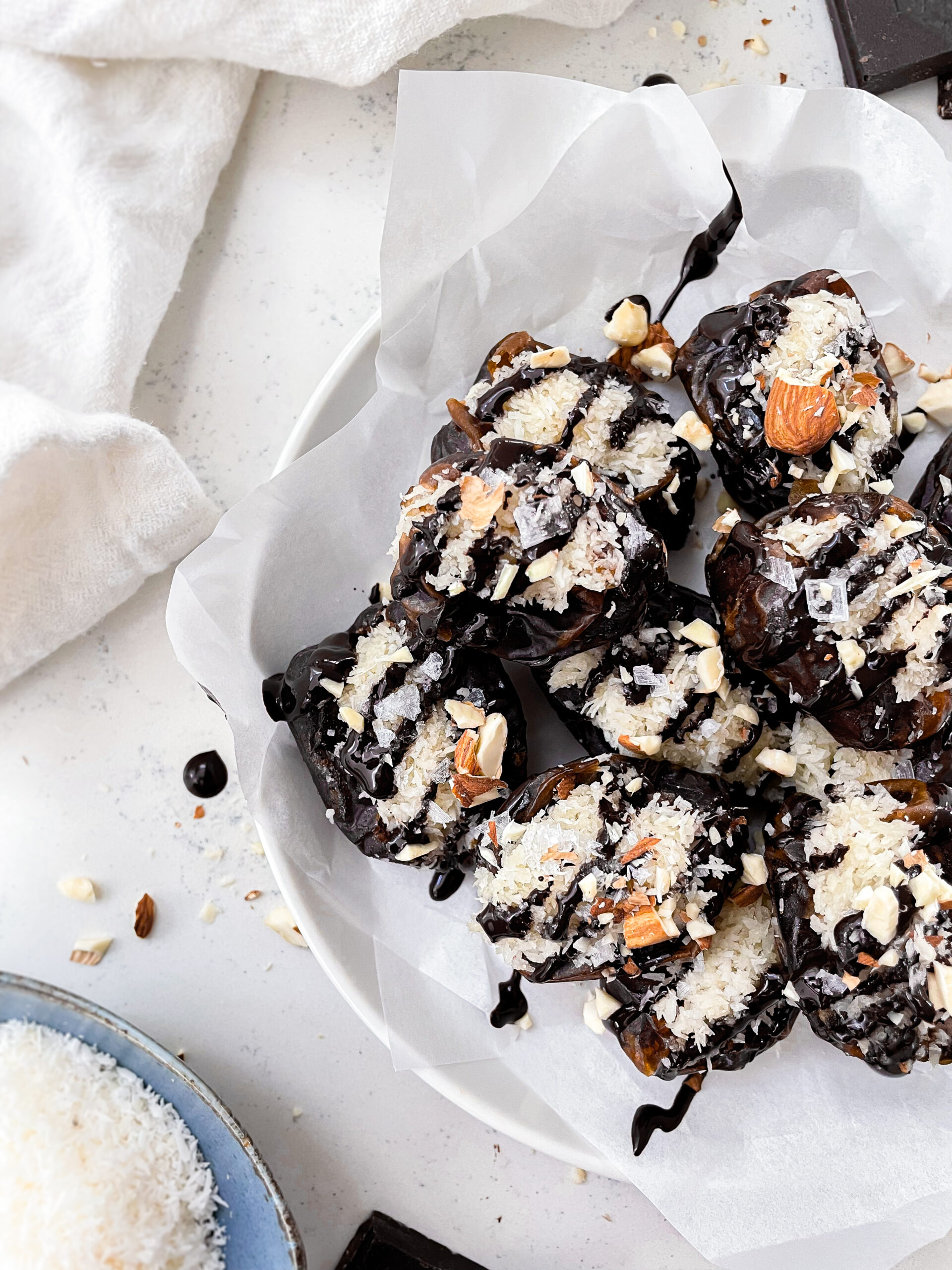 The Best Coconut Stuffed Dates
