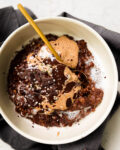 bowl of dark chocolate oatmeal