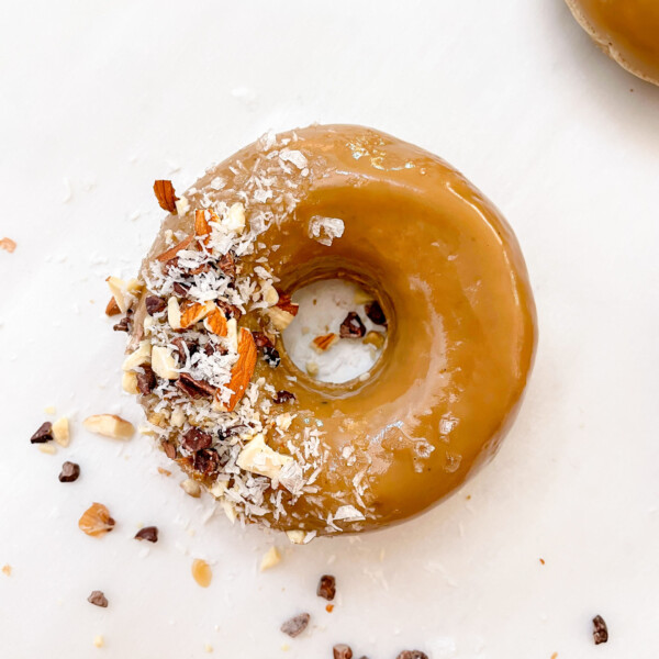 salted caramel coconut oatmeal baked donuts