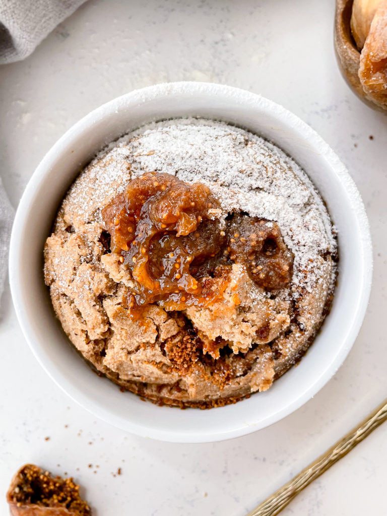 fig newton baked oats with a fluffy vanilla baked oatmeal stuffed with fig jam filling