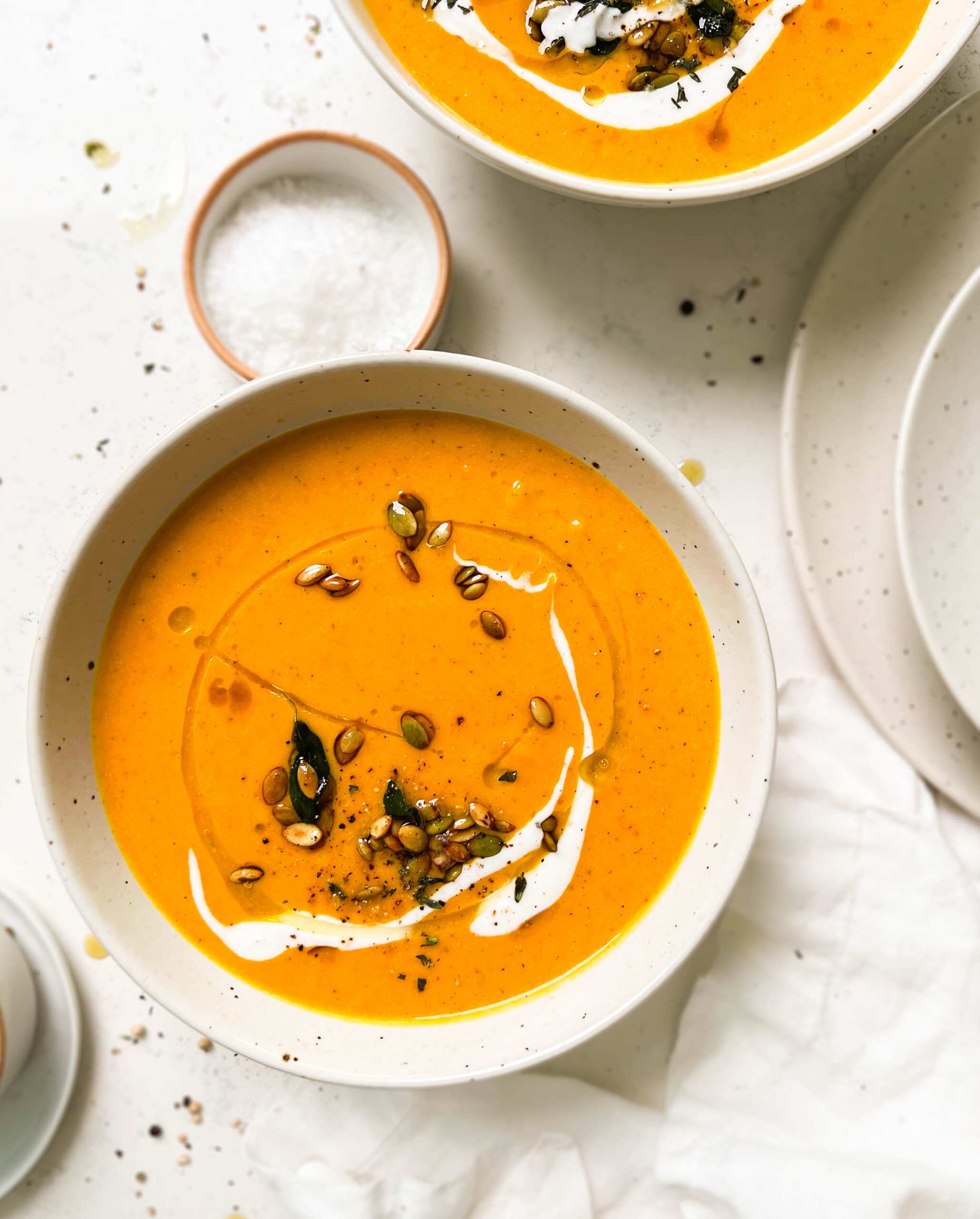 a bowl of creamy fall harvest soup