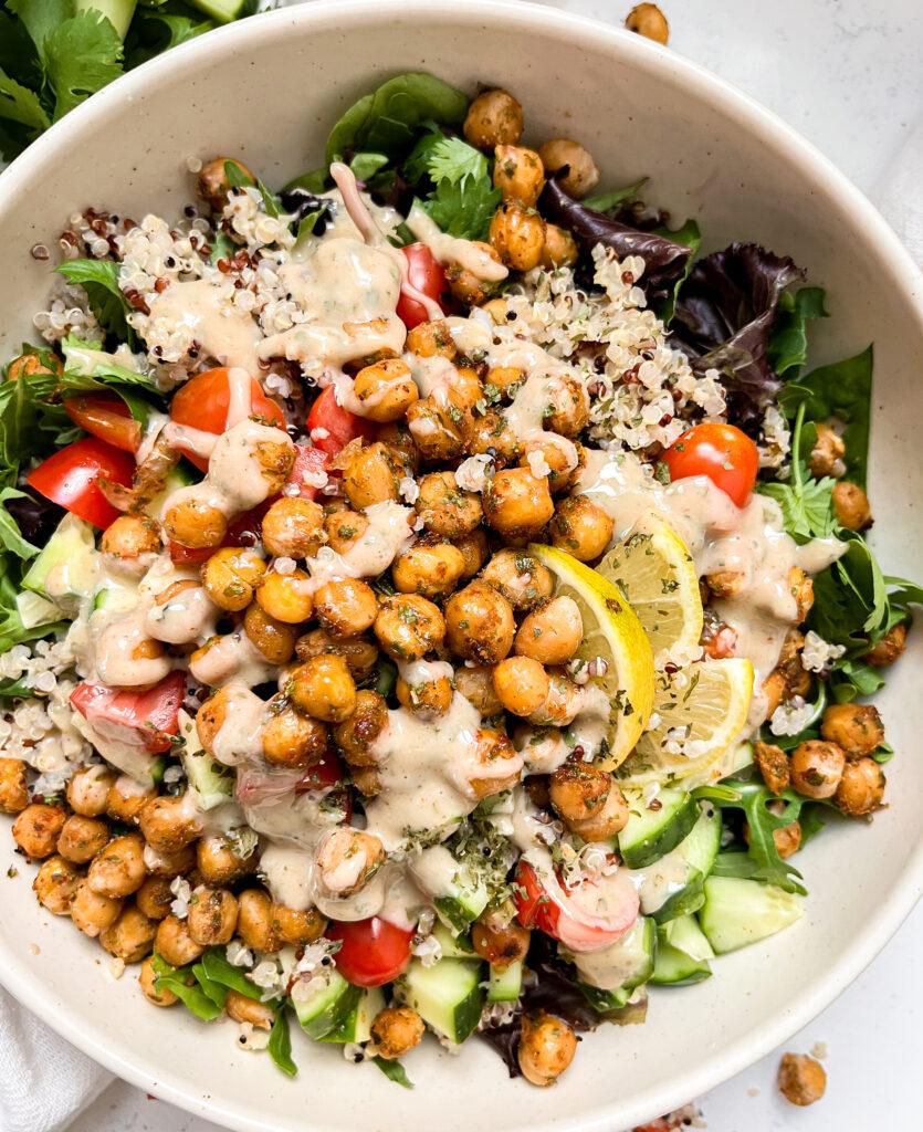 Spicy Roasted Chickpea Salad Bowl | MWM