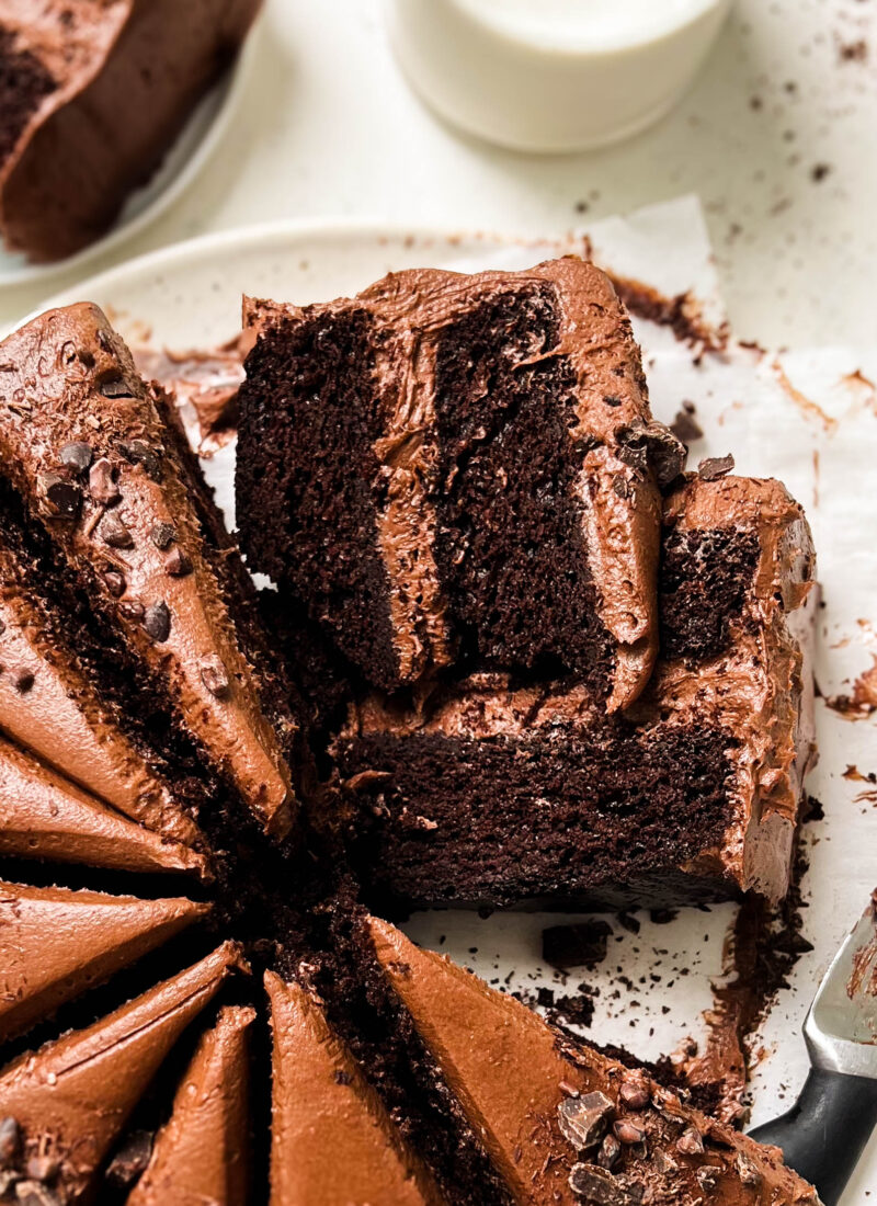 Easy Vegan Chocolate Cake - Domestic Gothess