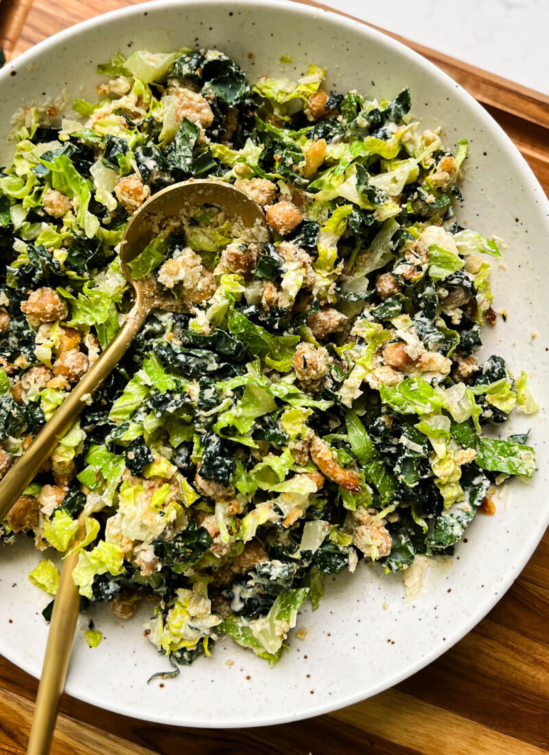 Lemony Kale Caesar Salad