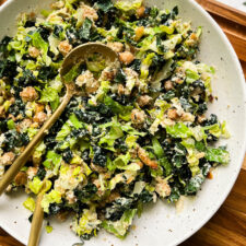 Lemony Kale Caesar Salad