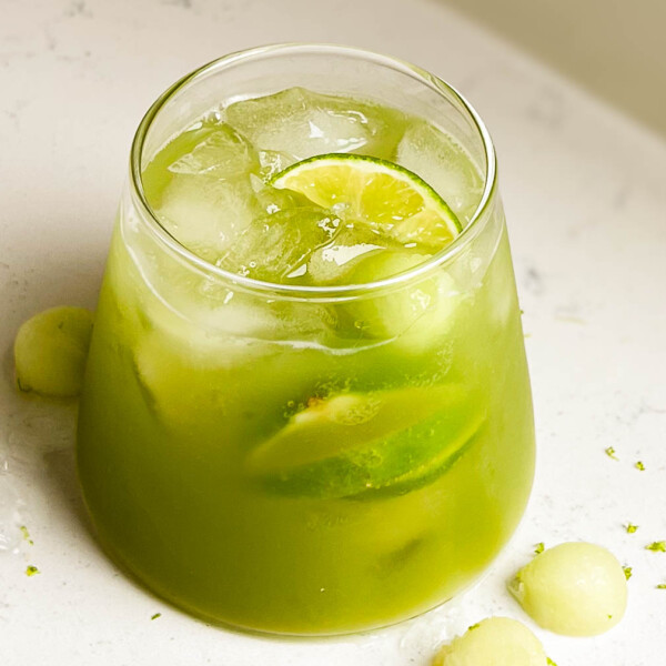 melon cooler in a glass