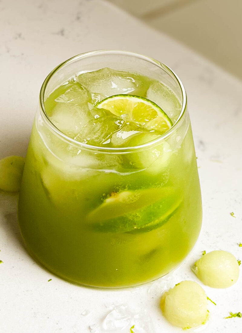 melon cooler in a glass