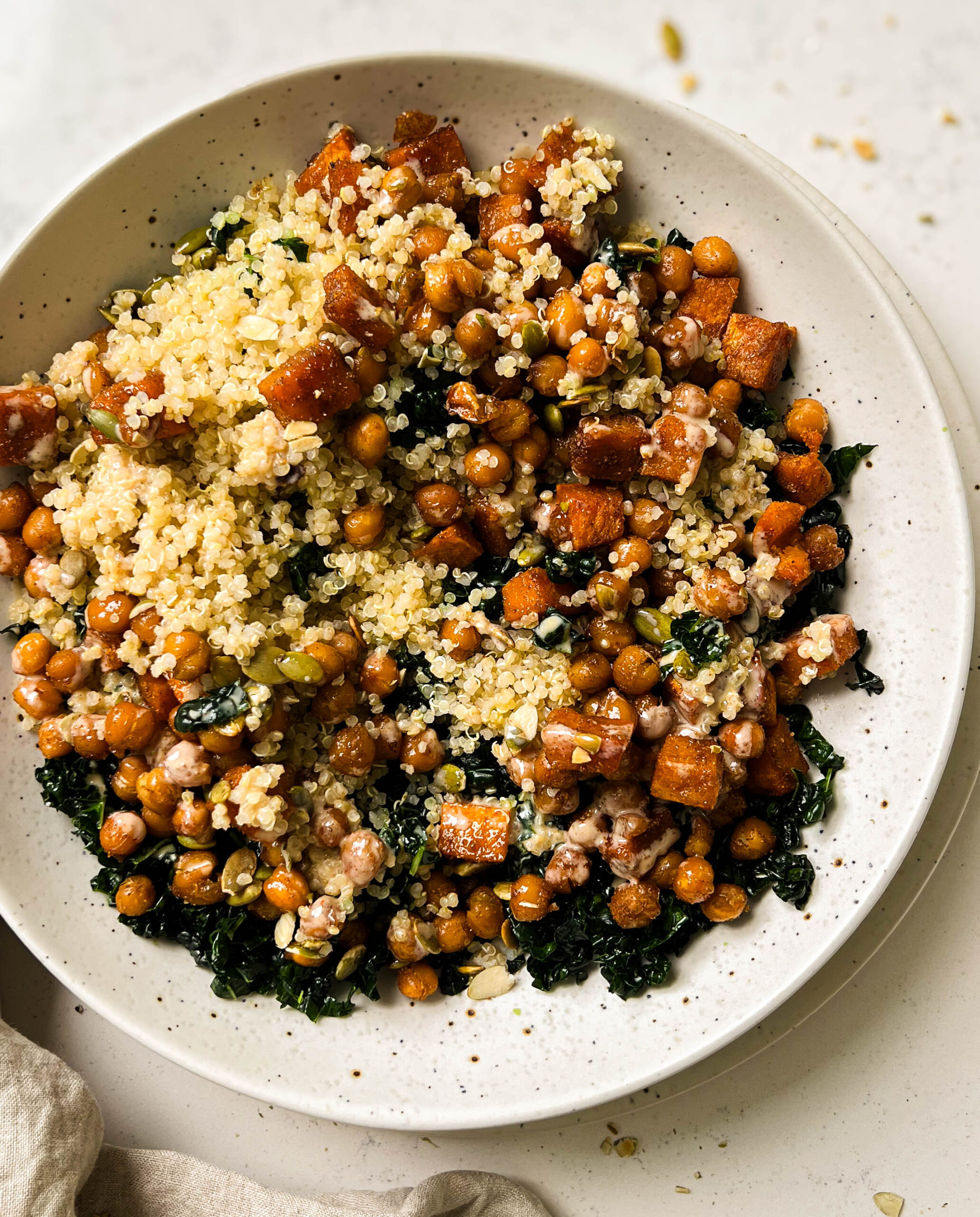 fall harvest salad in a bowl