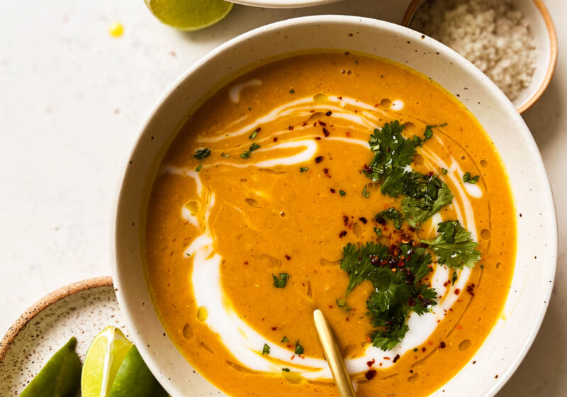 Curried Pumpkin Red Lentil Soup