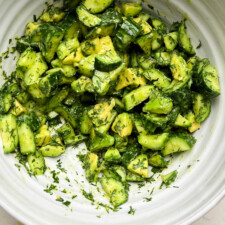 Smashed Cucumber Avocado Salad