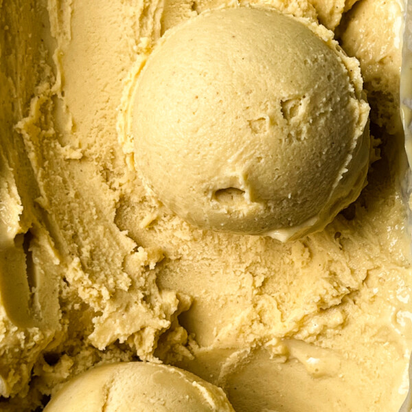 vanilla bean ice cream in a container