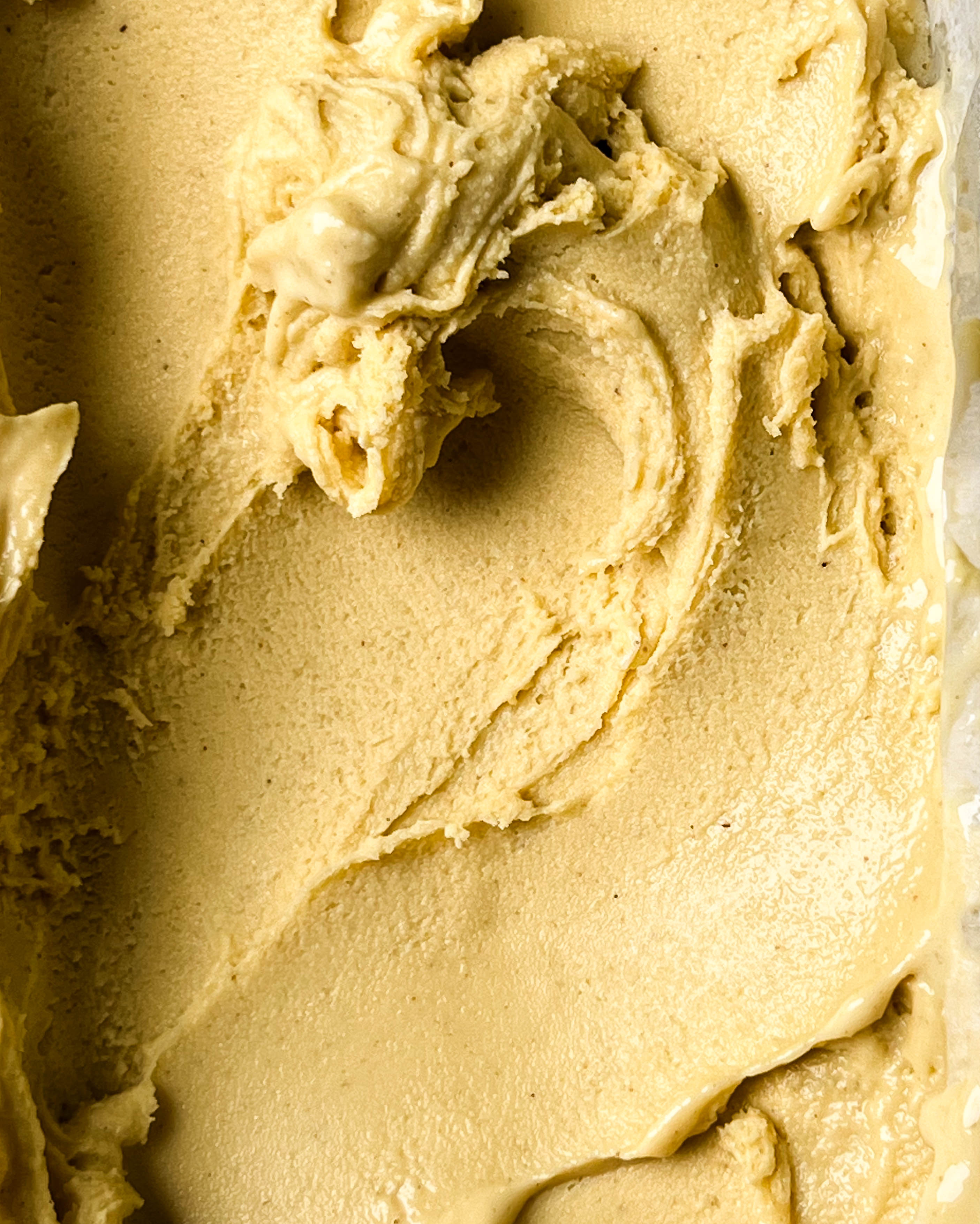 vanilla bean ice cream in a container