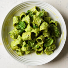 Arugula Pistachio Pesto Pasta
