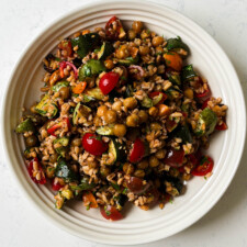 Roasted Zucchini Farro Salad