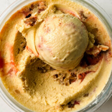 Peach Crisp Almond Ice Cream